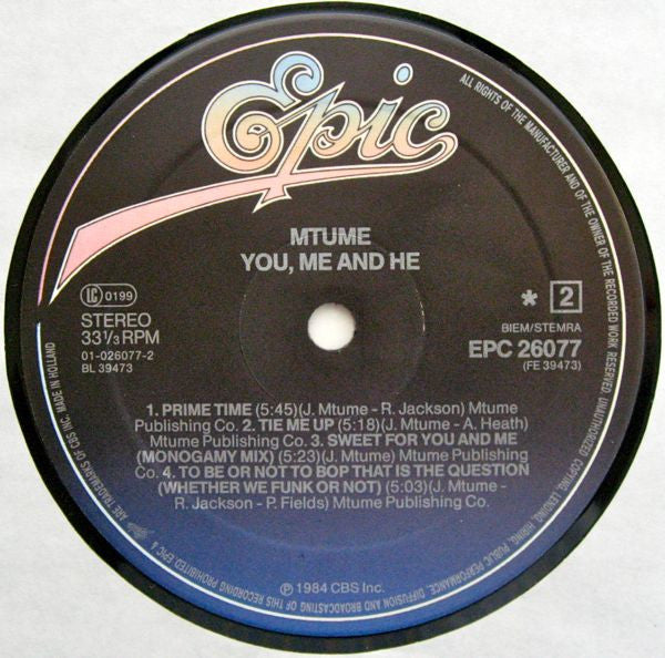 Mtume : You, Me And He (LP, Album)