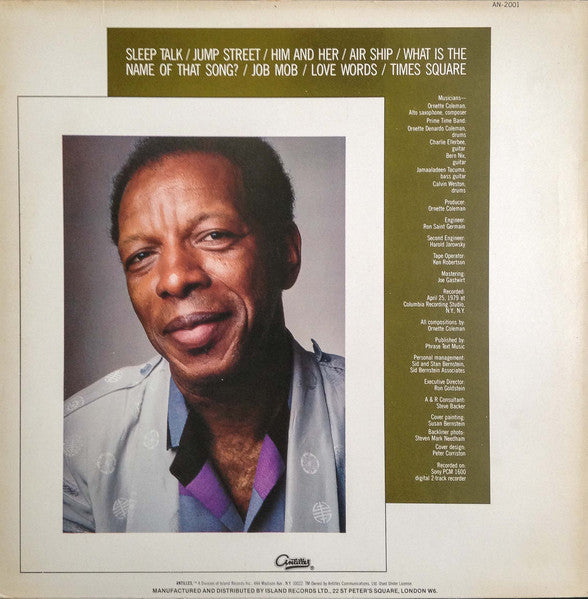 Ornette Coleman ~ Of Human Feelings (Vinyl) - Djungel & Jazz