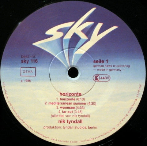 Nik Tyndall ~ Horizonte (Vinyl) - Djungel & Jazz