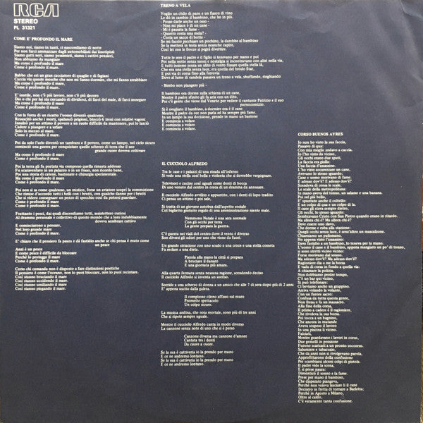 Lucio Dalla : Come È Profondo Il Mare (LP, Album)