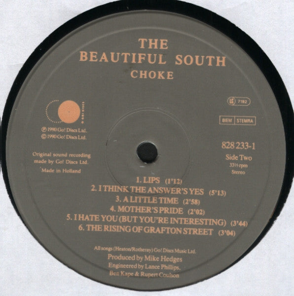 The Beautiful South ~ Choke (Vinyl) - Djungel & Jazz