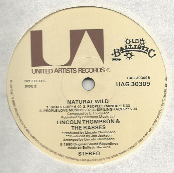 Prince Lincoln Thompson And The Royal Rasses : Natural Wild (LP, Album)