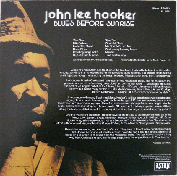 John Lee Hooker ~ Blues Before Sunrise (Vinyl) - Djungel & Jazz