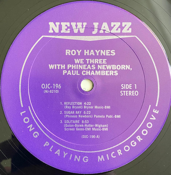 Roy Haynes With Phineas Newborn | Paul Chambers ~ We Three (Vinyl) - Djungel & Jazz