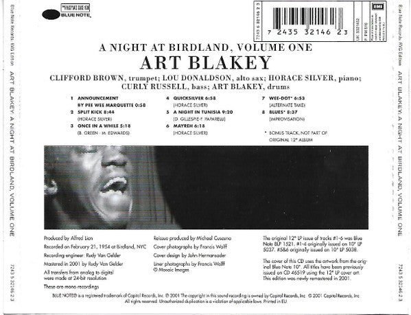 Art Blakey Quintet ~ A Night At Birdland, Volume 1 (Vinyl) - Djungel & Jazz