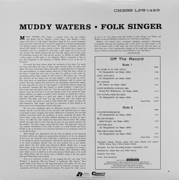 Muddy Waters ~ Folk Singer (Vinyl) - Djungel & Jazz