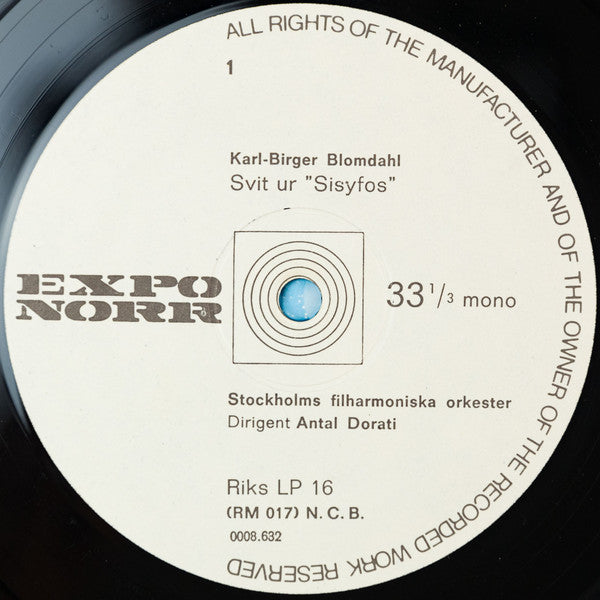 Karl-Birger Blomdahl ~ Forma Ferritonans - Sisyfos (Vinyl) - Djungel & Jazz