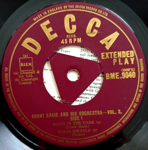 Count Basie Orchestra ~ Count Basie And His Orchestra Vol. 3 (Vinyl) - Djungel & Jazz