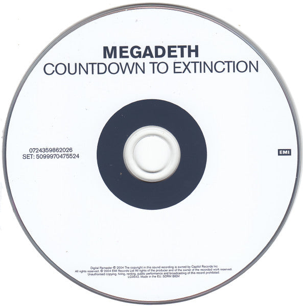 Megadeth ~ Countdown To Extinction (Vinyl) - Djungel & Jazz