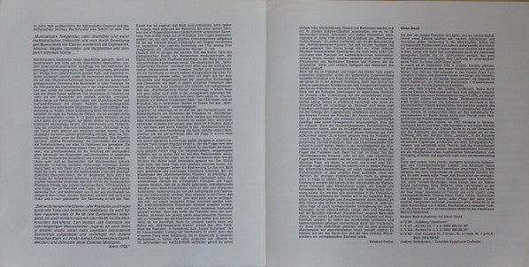 Johann Sebastian Bach - Glenn Gould ~ Das Wohltemperierte Klavier, Teil 1, Präludien Und Fugen Nr. 1-24 BWV 846-869 (Vinyl) - Djungel & Jazz