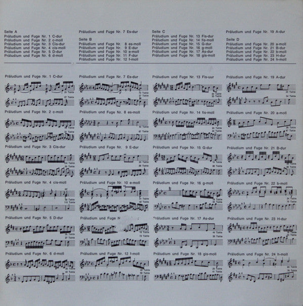 Johann Sebastian Bach - Glenn Gould ~ Das Wohltemperierte Klavier, Teil 1, Präludien Und Fugen Nr. 1-24 BWV 846-869 (Vinyl) - Djungel & Jazz