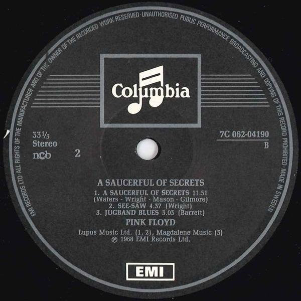 Pink Floyd ~ A Saucerful Of Secrets (Vinyl) - Djungel & Jazz