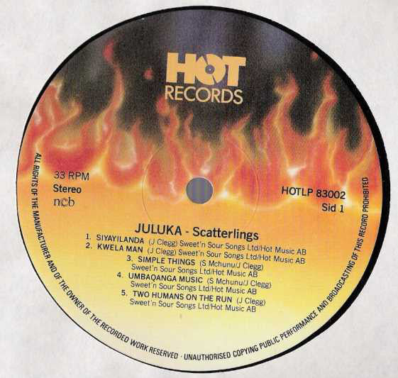 Juluka : Scatterlings (LP, Album)
