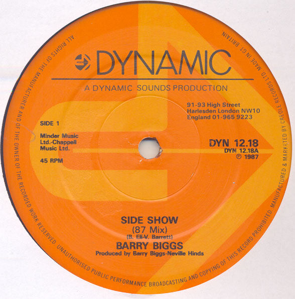 Barry Biggs ~ Side Show (87 Mix) (Vinyl) - Djungel & Jazz