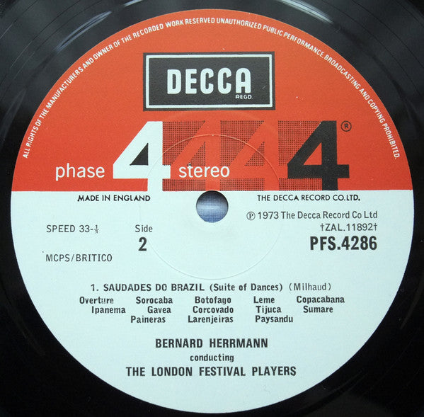 Erik Satie And His Friend Darius Milhaud, Bernard Herrmann Conducting The London Festival Players ~ Erik Satie And His Friend Darius Milhaud (Vinyl) - Djungel & Jazz