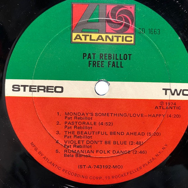 Pat Rebillot : Free Fall (LP, Album, MO )