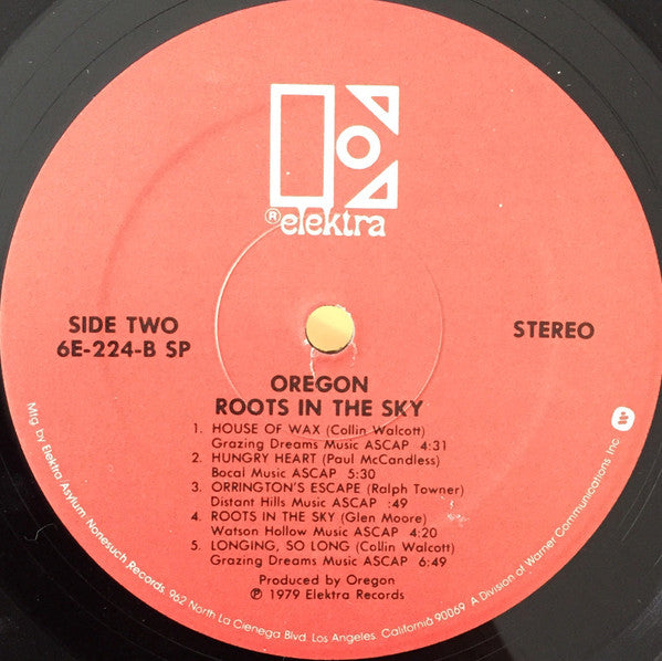 Oregon ~ Roots In The Sky (Vinyl) - Djungel & Jazz