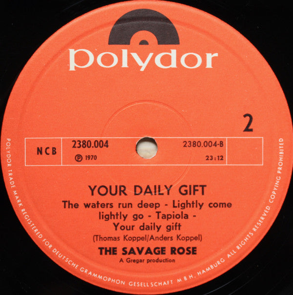 The Savage Rose ~ Your Daily Gift (Vinyl) - Djungel & Jazz