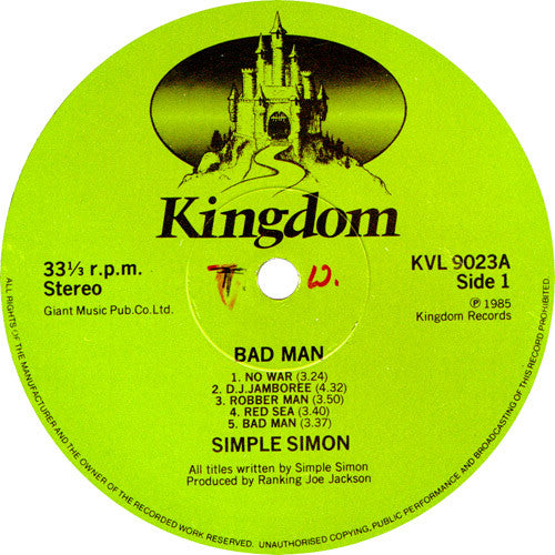 Simple Simon : Bad Man (LP, Album)
