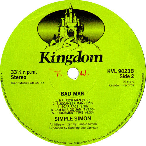Simple Simon : Bad Man (LP, Album)