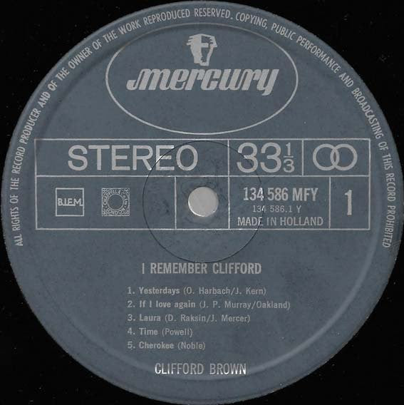 Clifford Brown ~ I Remember Clifford (Vinyl) - Djungel & Jazz