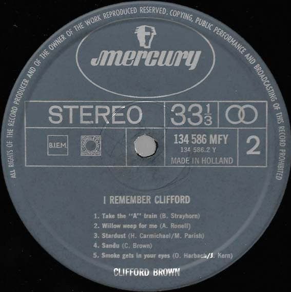 Clifford Brown ~ I Remember Clifford (Vinyl) - Djungel & Jazz