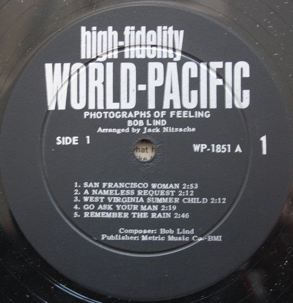 Bob Lind ~ Photographs Of Feeling (Vinyl) - Djungel & Jazz