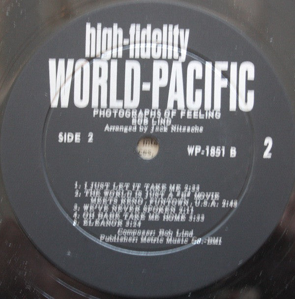 Bob Lind ~ Photographs Of Feeling (Vinyl) - Djungel & Jazz