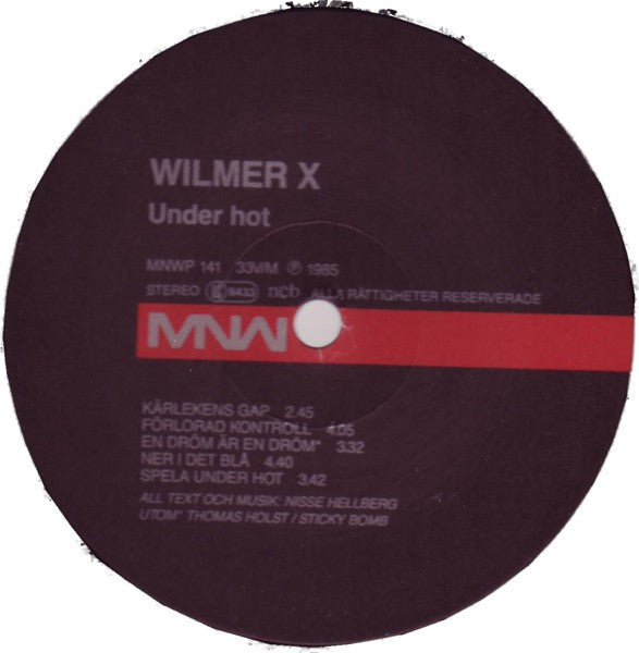 Wilmer X ~ Under Hot (Vinyl) - Djungel & Jazz