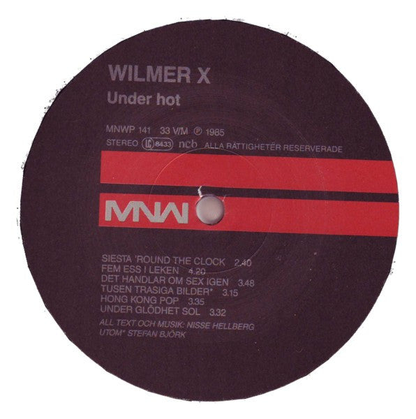 Wilmer X ~ Under Hot (Vinyl) - Djungel & Jazz