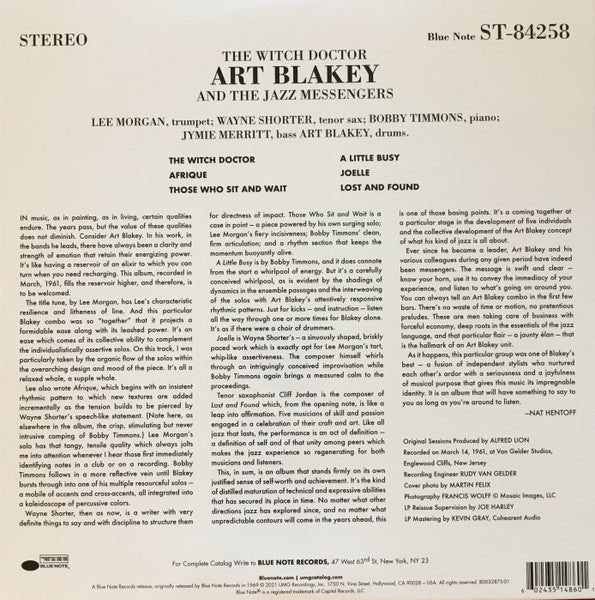 Art Blakey & The Jazz Messengers ~ The Witch Doctor (Vinyl) - Djungel & Jazz