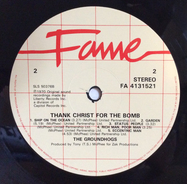 The Groundhogs ~ Thank Christ For The Bomb (Vinyl) - Djungel & Jazz