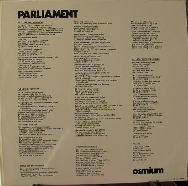 Parliament : Osmium (LP, Album, Win)