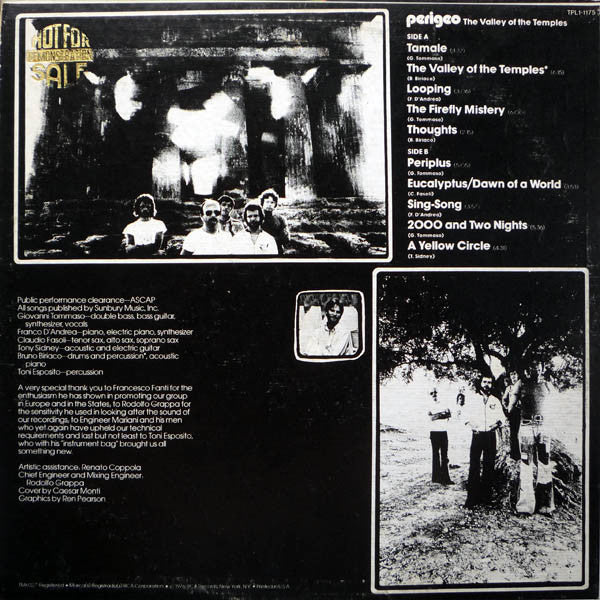 Perigeo : The Valley Of The Temples (LP, Album, Ind)