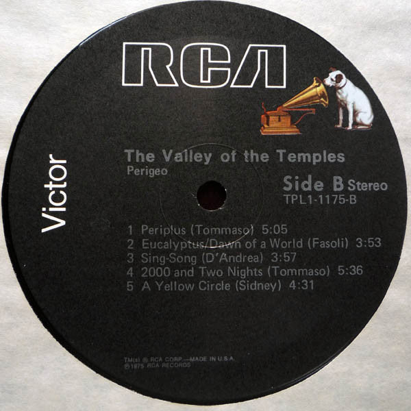 Perigeo : The Valley Of The Temples (LP, Album, Ind)