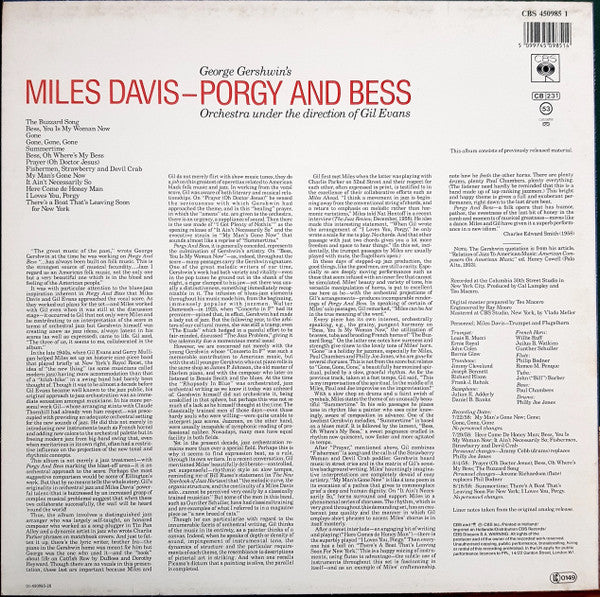 Miles Davis ~ Porgy And Bess (Vinyl) - Djungel & Jazz