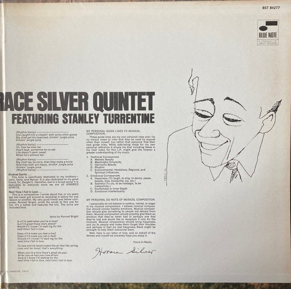 The Horace Silver Quintet Featuring Stanley Turrentine ~ Serenade To A Soul Sister (Vinyl) - Djungel & Jazz