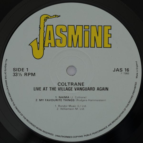 John Coltrane : Live At The Village Vanguard Again! (LP, Album, RE)