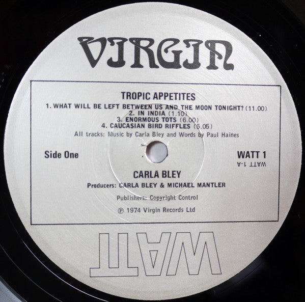 Carla Bley ~ Tropic Appetites (Vinyl) - Djungel & Jazz