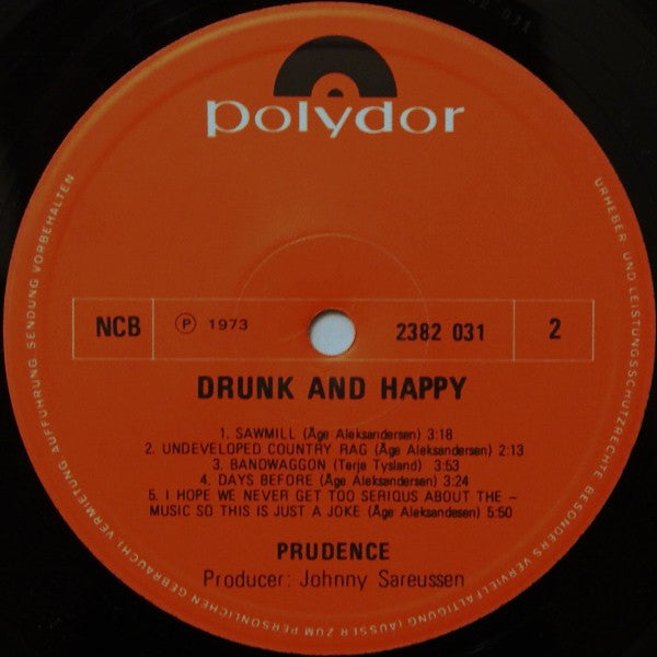 Prudence ~ Drunk And Happy (Vinyl) - Djungel & Jazz