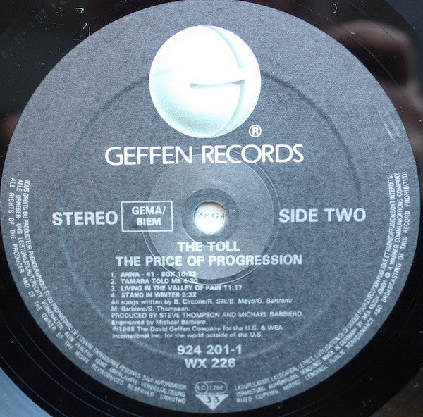 The Toll ~ The Price Of Progression (Vinyl) - Djungel & Jazz