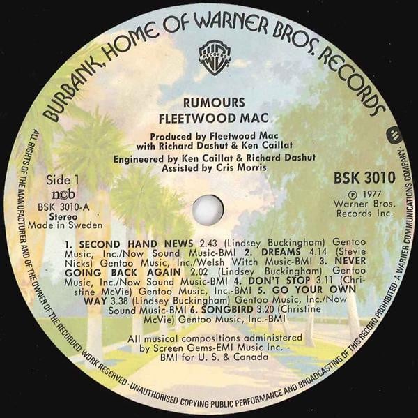 Fleetwood Mac : Rumours (LP, Album, Pal)
