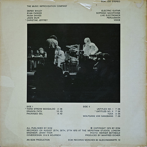 The Music Improvisation Company : The Music Improvisation Company (LP)