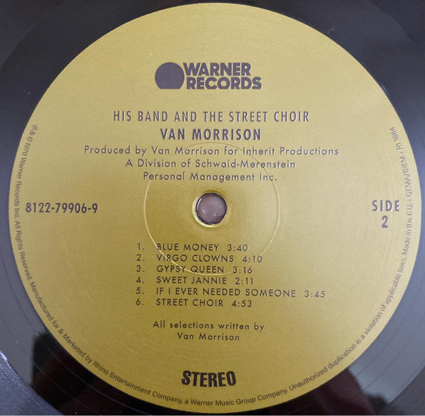 Van Morrison ~ His Band And The Street Choir (Vinyl) - Djungel & Jazz