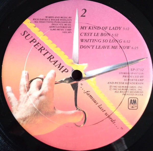 Supertramp ~ "...Famous Last Words..." (Vinyl) - Djungel & Jazz