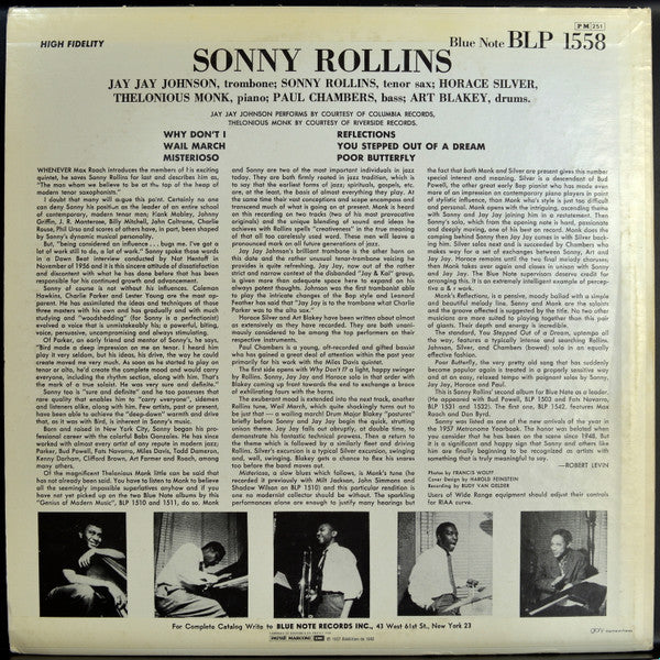 Sonny Rollins : Sonny Rollins Vol. 2 (LP, Album, RE)
