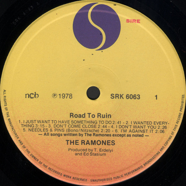 Ramones : Road To Ruin (LP, Album)