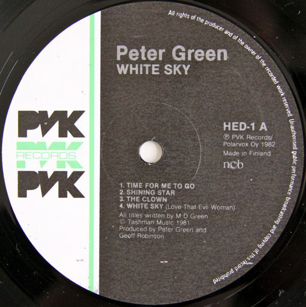 Peter Green  ~ White Sky (Vinyl) - Djungel & Jazz