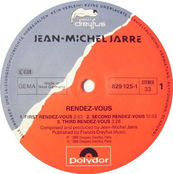 Jean-Michel Jarre : Rendez-Vous (LP, Album)