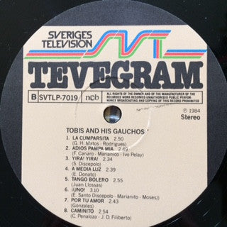 Tobis And His Gauchos ~ Latin American Rhythms (Vinyl) - Djungel & Jazz